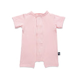 Mameluco magnetico corto rosa para calor, ideal para cambios de pañal