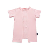 Mameluco magnetico corto rosa para calor, ideal para cambios de pañal