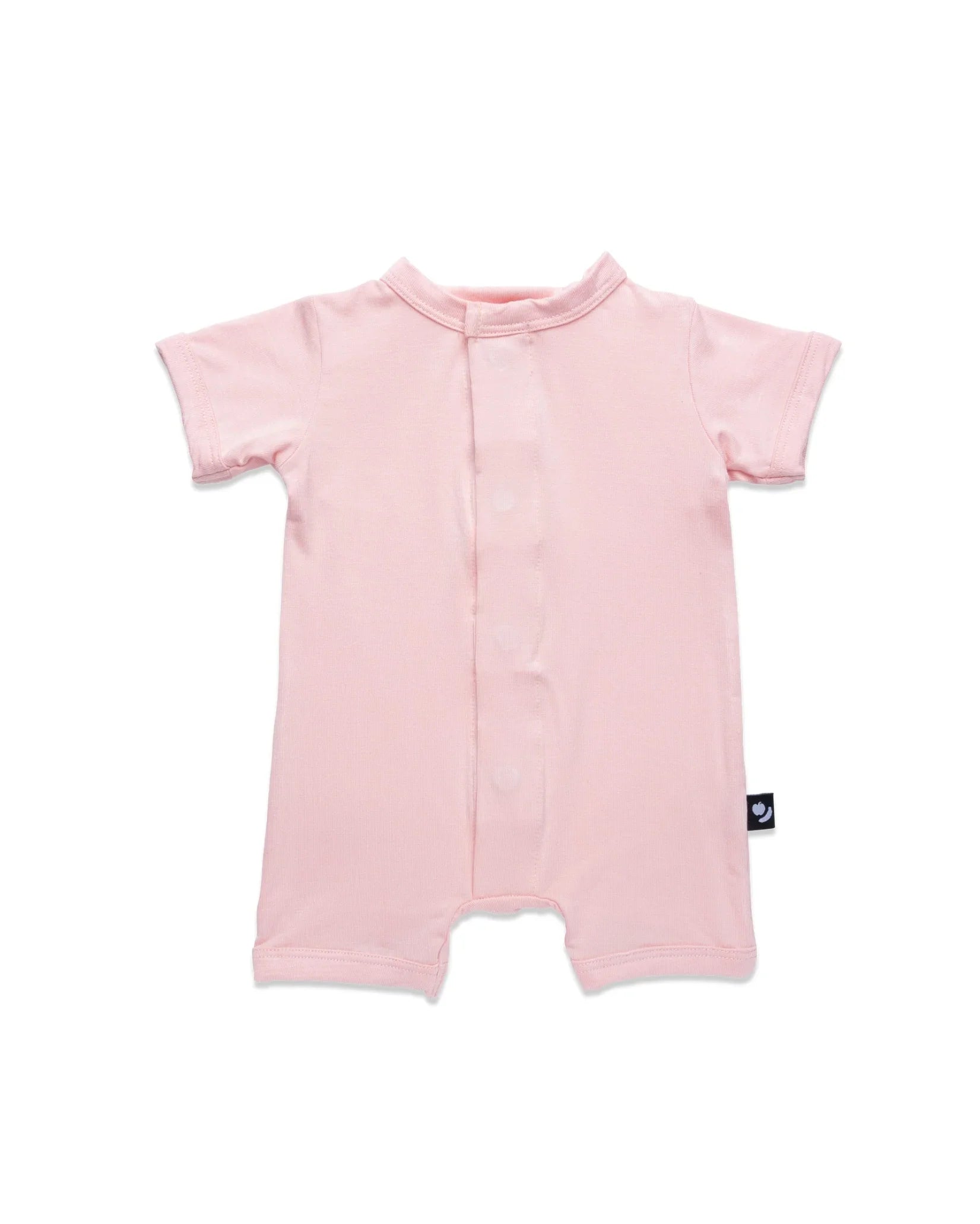 Mameluco magnetico corto rosa para calor, ideal para cambios de pañal